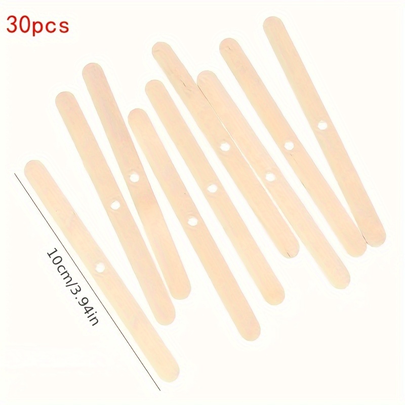 30pcs Creative Candle Making Wicks Wooden Holders, For Aromatherapy Candle Wick Making Tools