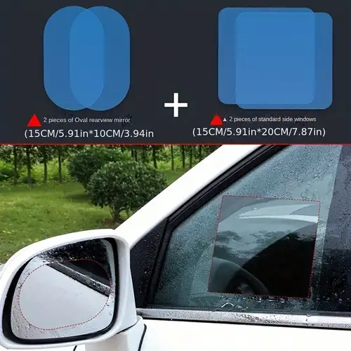 Auto-Rückspiegel-Regenschutz, verdickte Kohlefaser-Textur Auto