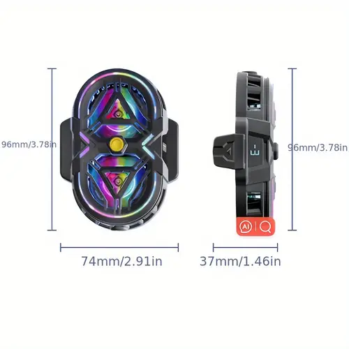 2024 live broadcast mobile radiator rs3 streamer three speed tec semiconductor cooling mobile phone cooler mobile phone cooling fan suitable for broadcast outdoor mobile games universal mobile phone radiator