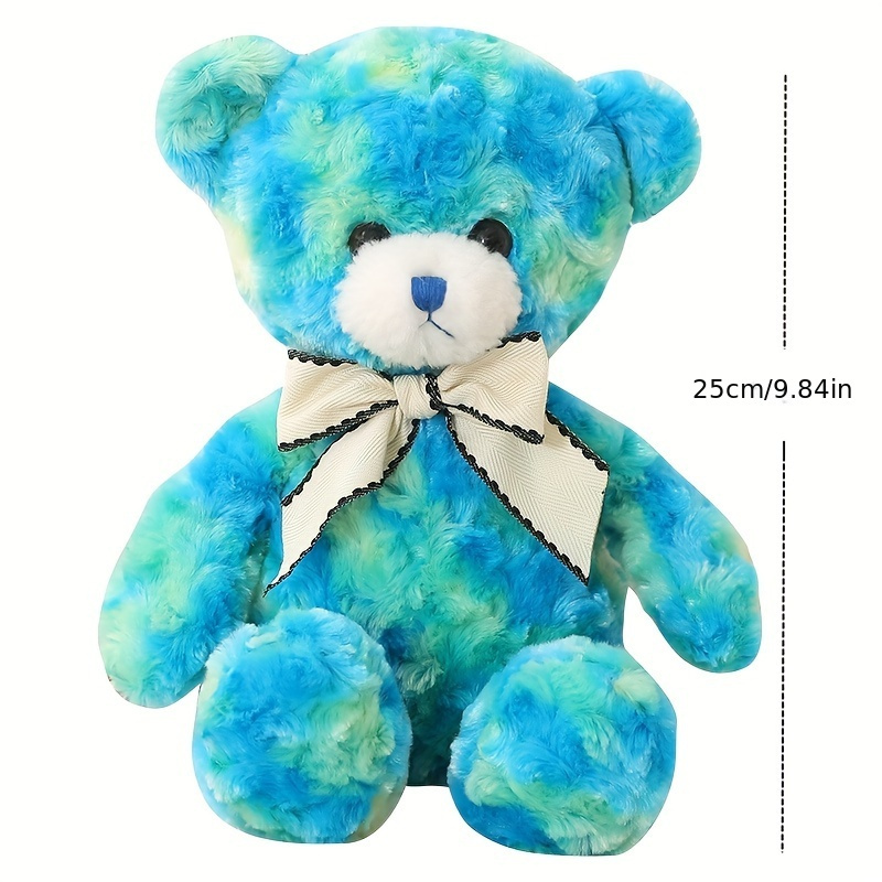 1pc cute bowtie teddy bear plush toy soft pillow stuffed animal home decor ornament party favor birthday decor