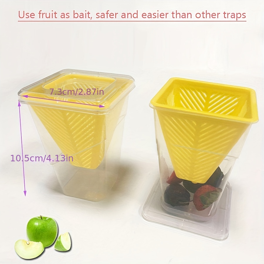 Fruit Fly Trap Indoor Gnats Trap Reusable Fruit Flies Catcher Fruit Fly  Killer Pet And People Safe - Temu
