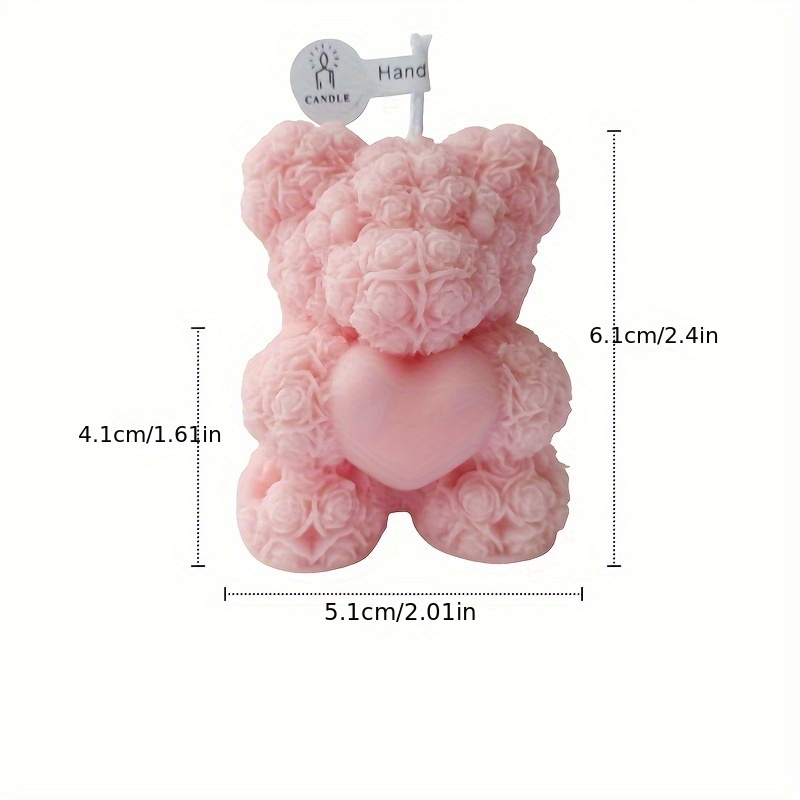 Special Valentines Fluffy Teddy Bear Soy Candle - Kawaii Collection