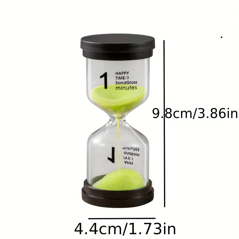 Temporizadores de arena de reloj de arena de 1/3/5/10/15/30 minutos, reloj  de arena colorido para niños, mini reloj de arena de plástico para juegos