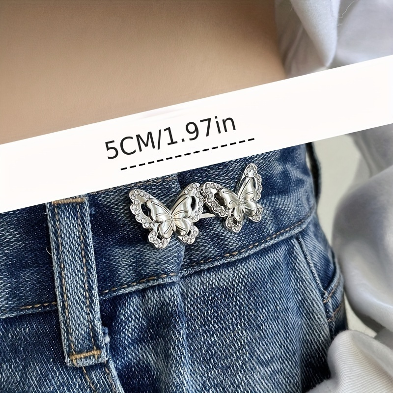 новый 4 упаковка ремень выдвижной украшение джинсы эластичная регулировка кнопка штаны талия затягивание артефакт штаны талия большие изменения маленькая кнопка детали 4