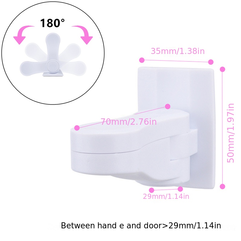 Multi-function Baby U-shape Plastic Security Latch Safety Lock For Toddler  Kids Children Protector Wardrobe