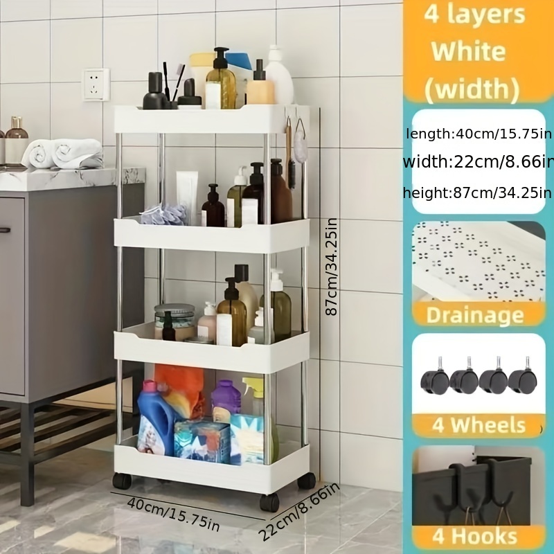 Large Capacity Storage Rack Home Use Bathroom Storage Basket - Temu Canada