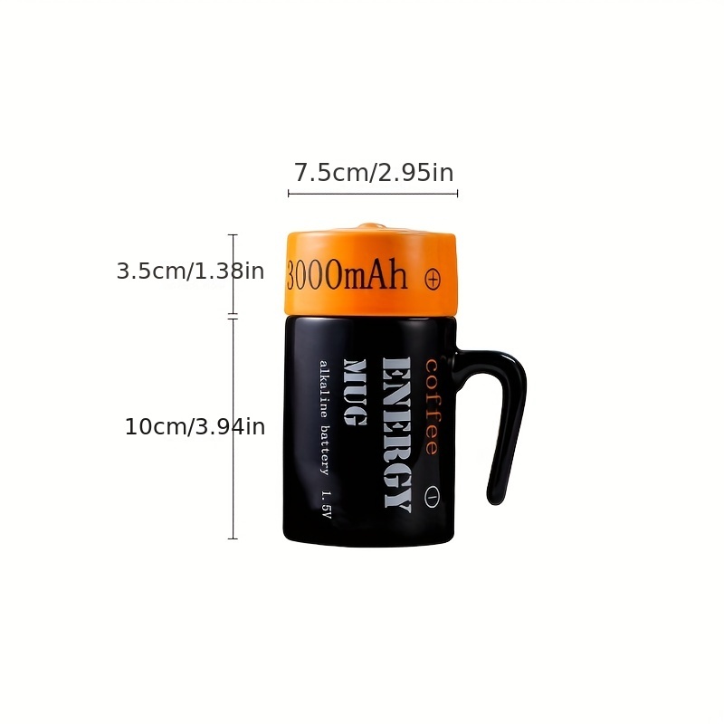 Creative Battery Mug Industrial Style Design Ceramic Water - Temu