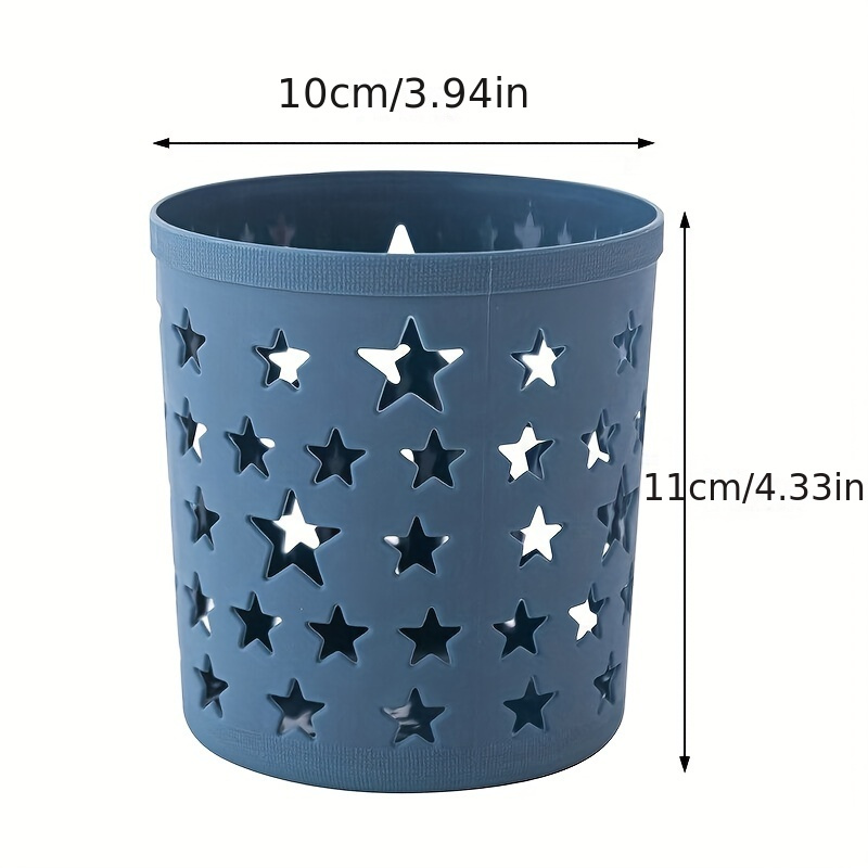 Creative Hollow Stars Pen Pencil Pot Holder Brush Storage Container Desk  Organizer Plastic Stationery Pen Holder Office Supplies