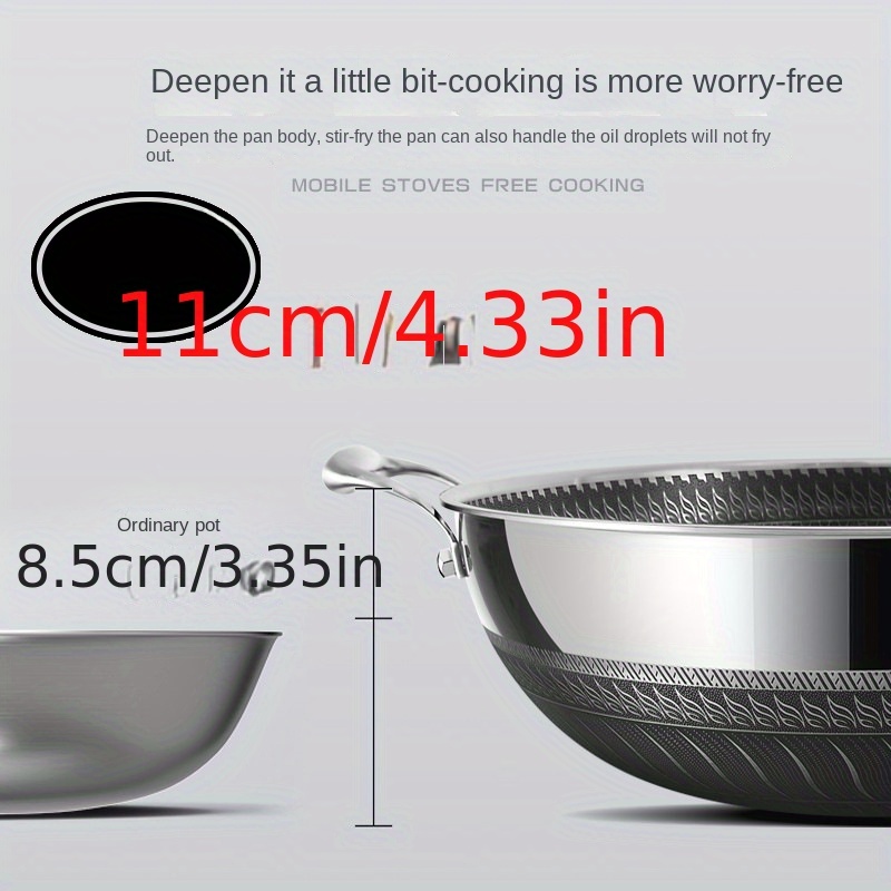 covered and steamer non stick pan   pan household   steel double sided honeycomb   pan induction cooker gas stove special flat bottom pot oven universal details 10