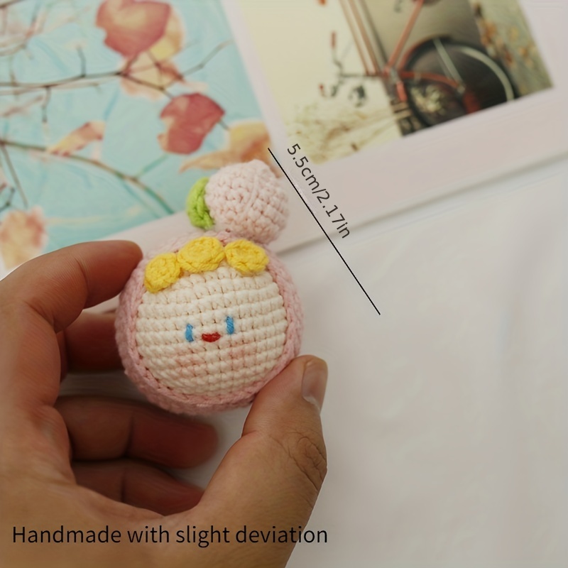 A Handmade Pill Blind Box Without Keychain Handmade Crocheted Dough Finished Woven Female Wool Thread Woven Pill Head Creative Cute Hanging Ornament