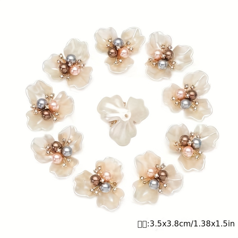 Pearl Rhinestone Button Rhinestone Faux Pearl Decoration - Temu