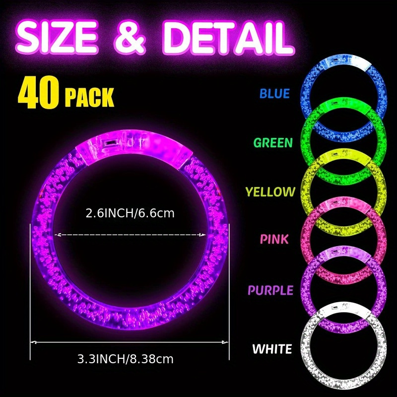 Pack 30 Pulseras Luminosas 20 Cm