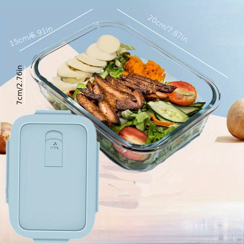 Japanese Style Bento Containers Lunch Box Glass Meal Containers Micro-wave  Oven