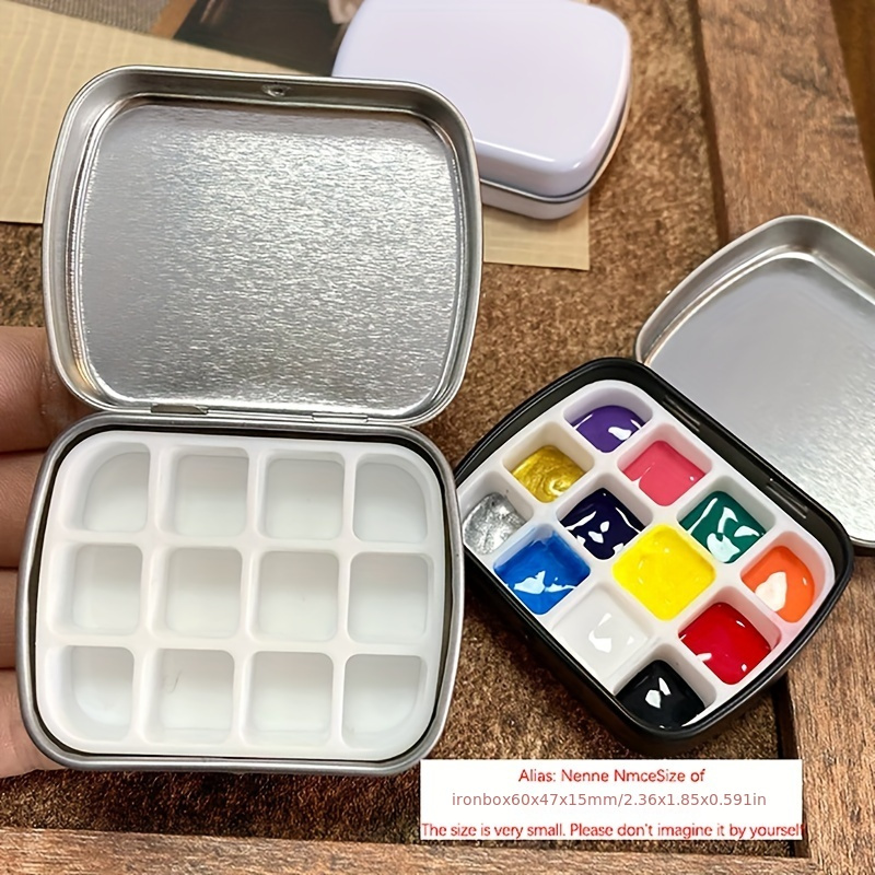 Empty Mini Watercolor Box Portable Watercolor Palette Travel - Temu