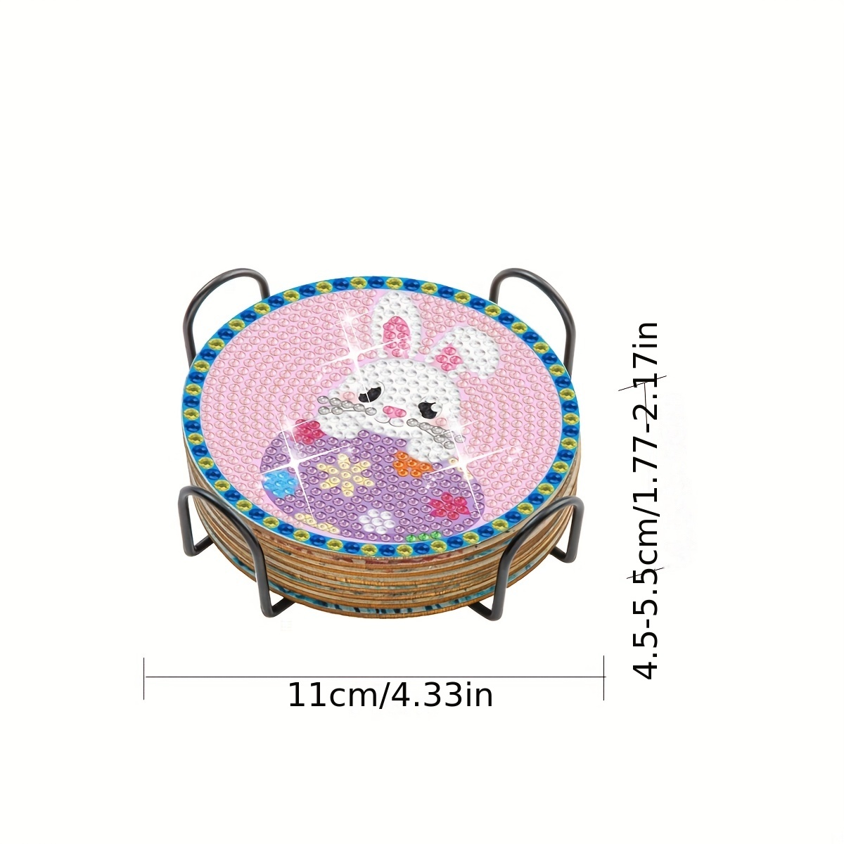 New 5d Diamond Painting Easter Coaster Crystal Diamond - Temu