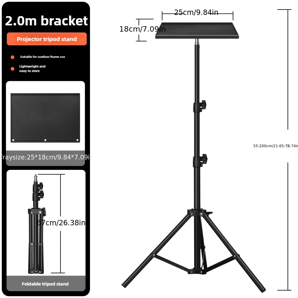 TEMU Multi-functional Adjustable Projector Mount - , Non-slip, Strong Carrying Capacity For Projectors, , Cameras And Cell Phones