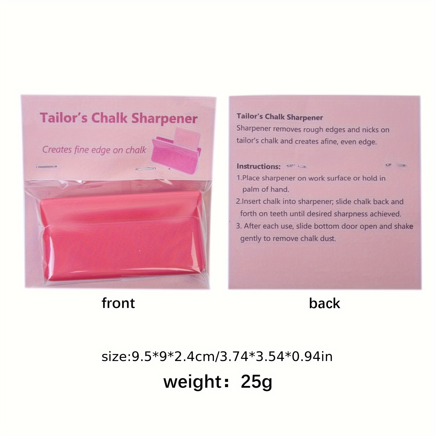 1pc Chalk Sharpener - Fabric Marking Tool For Sewing, Quilting & Crafting, Durable Plastic With Clear Viewing Window, Essential Sewing Accessory, Sewing Storage Must-have For Home Tailoring.