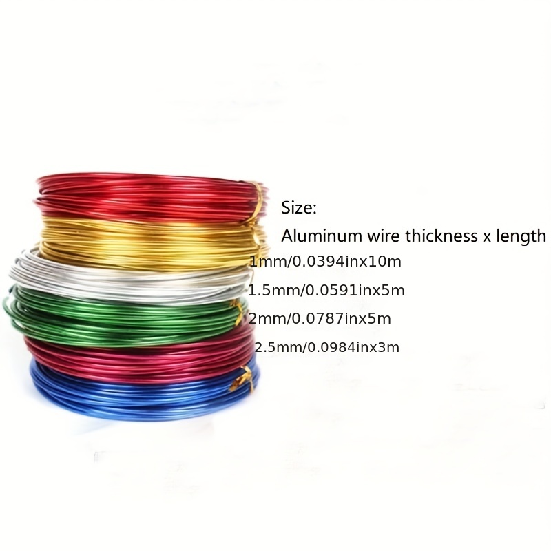 Silver Color 1mm/1.5mm/2.mm/2.5mm Anadized Aluminum Wire soft DIY