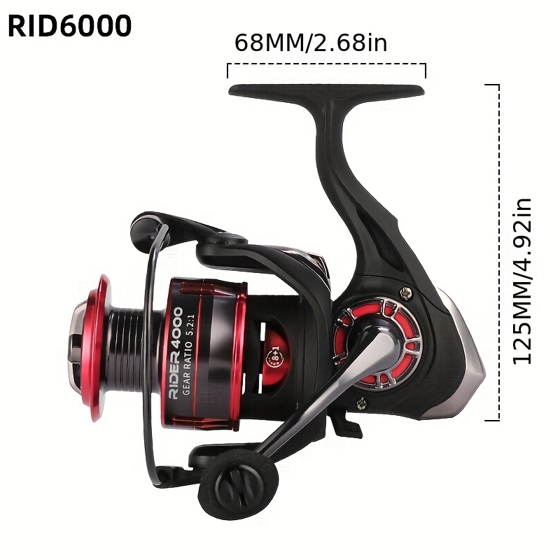 Spinning Fishing Reel, High Speed Spinning Reel with 5.2:1 Gear Ratio,  22-30 LB Powerful Drag System, 9+1BB, Lightweight Smooth Fishing Reels