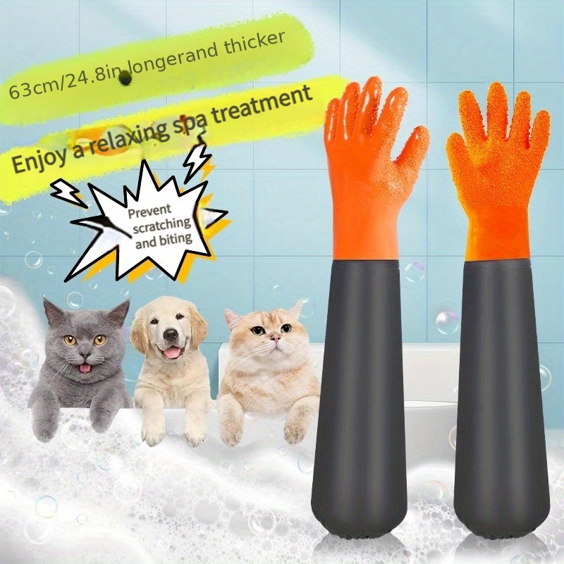 

A Of Pet Bathing Gloves, -scratch And -bite To Hands, Suitable For , And Large And , For Cleaning And