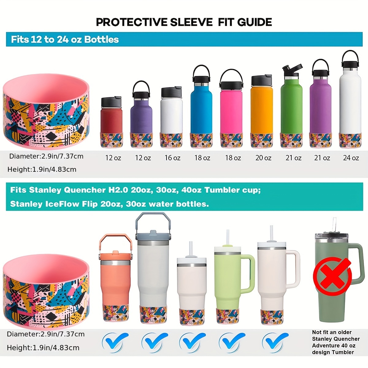 Silicone Colorful Cup Bottom Sleeve For Tumbler With - Temu