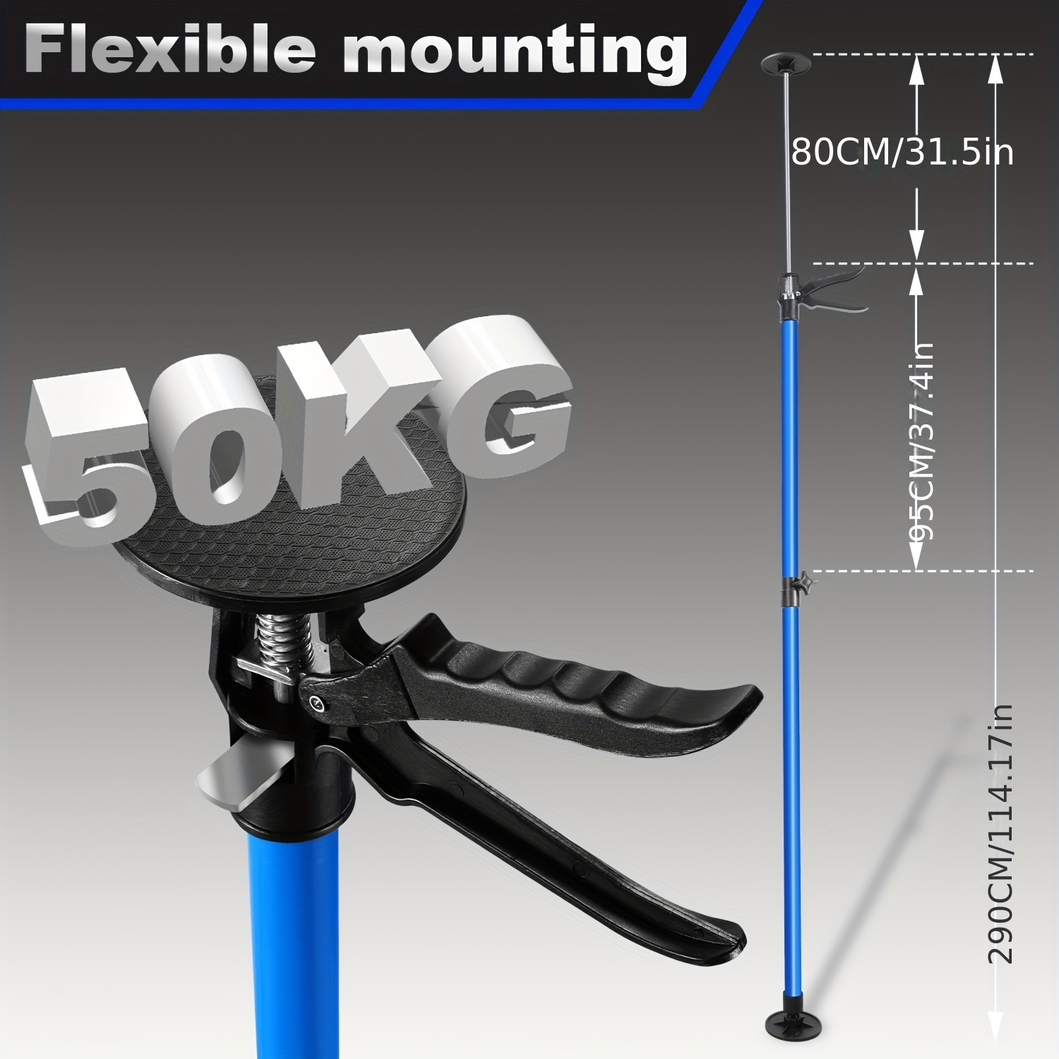 Ceiling Supports, Frame Clamps, Height-adjustable Mounting Supports 115-290cm, Telescopic Supports 50 Kg Capacity, Mounting Supports For , , Painting Work