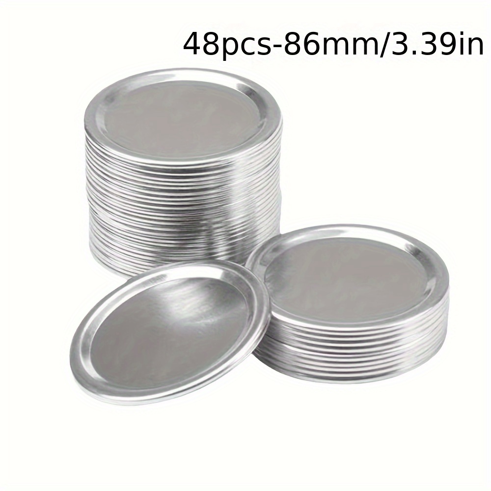 TEMU Mason Jar - Wide Mouth Canned Food, Jam, Fruit, Diy Decoration Canned - Tinplate Split - 100% Sealed Jars (70/86mm)