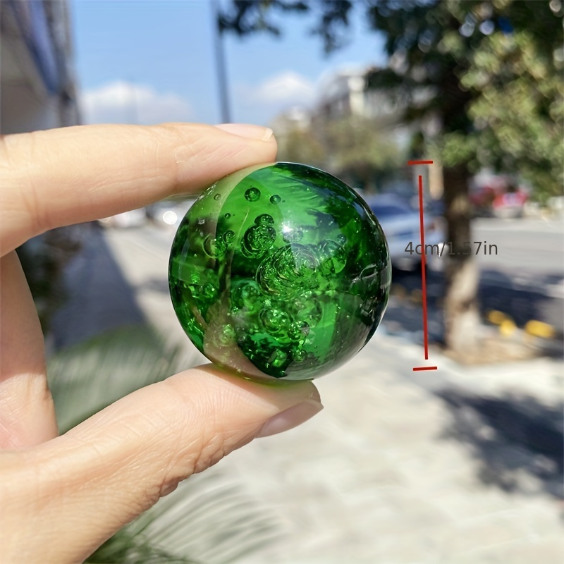 Image of 1pc Of Colored Crystal Bubble Ball Ornament, Home Decoration Crystal Ball Ornament, Camera Lens Ball, Crystal Ball Stone For Home Office Decoration, Christmas, Halloween Decorations