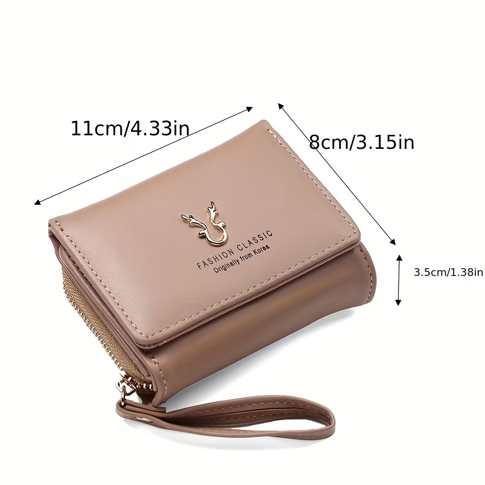 Classic Small Wallet Retro Style Faux Leather Coin Purse Snap