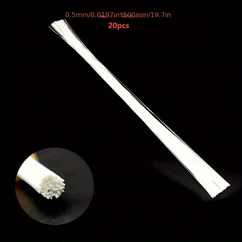 Image of 1 Pack 20pcs Abs Solid Plastic Round Rods 0.5 X 500mm/1.0 X 500mm/1.5 X 500mm -20pcs Sand Table Handmade Model Building Rod Landscape Architecture Rod Solid Plastic Rods - Suitable For Developing And