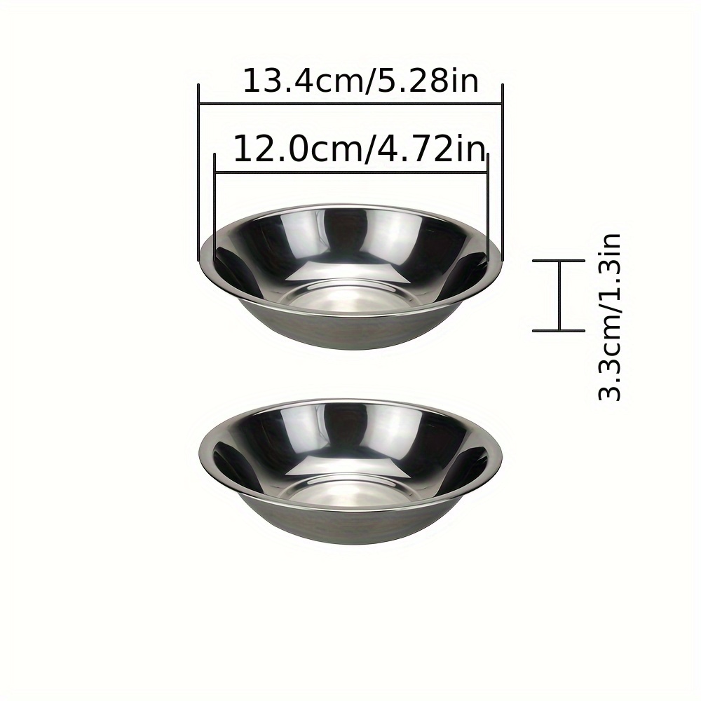 Image of 2pcs Stainless Steel Cat Bowls Cat Feeders Pet Bowls Cat Food Bowls Cat Water Bowls, Easy To Clean