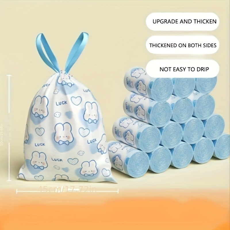 Thick Drawstring Garbage Bag Disposable Garbage Bag Cartoon - Temu