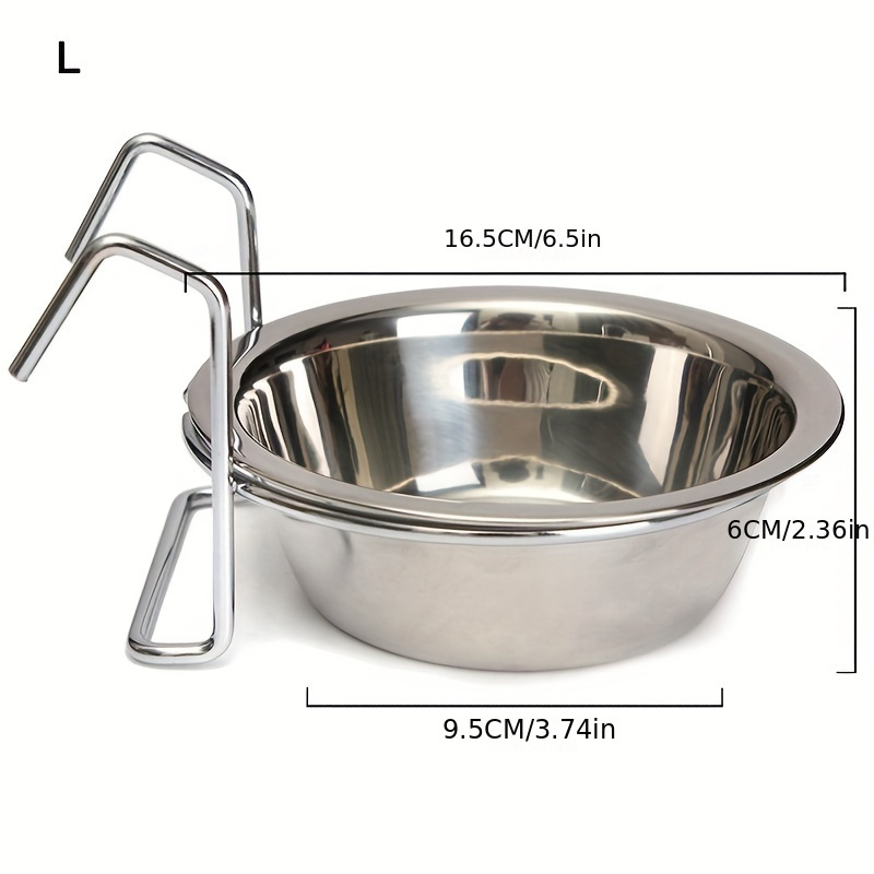 Elevated Dog Food Bowl Water Bowl For Cage Stainless Steel - Temu