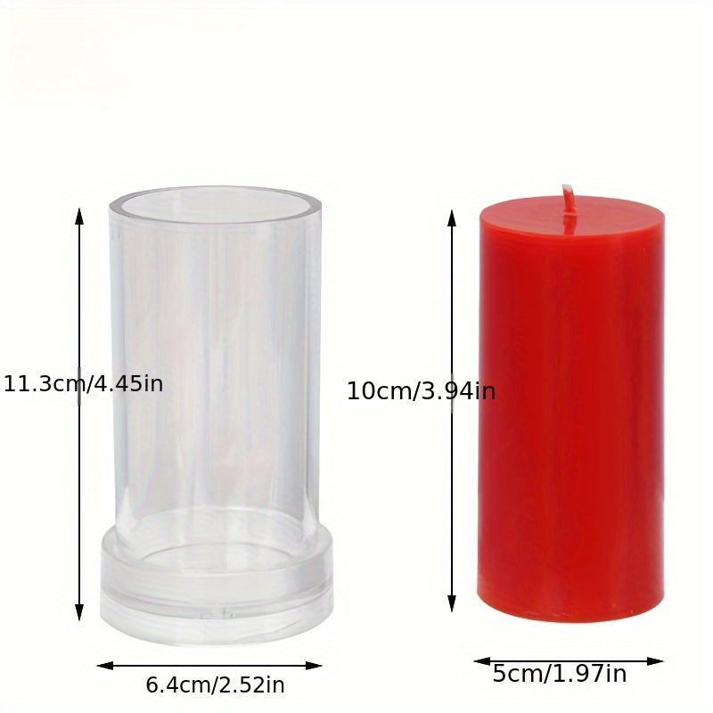 TEMU Stampo per candele aromaterapiche fatte a , stampo cilindrico, stampo acrilico per candele a