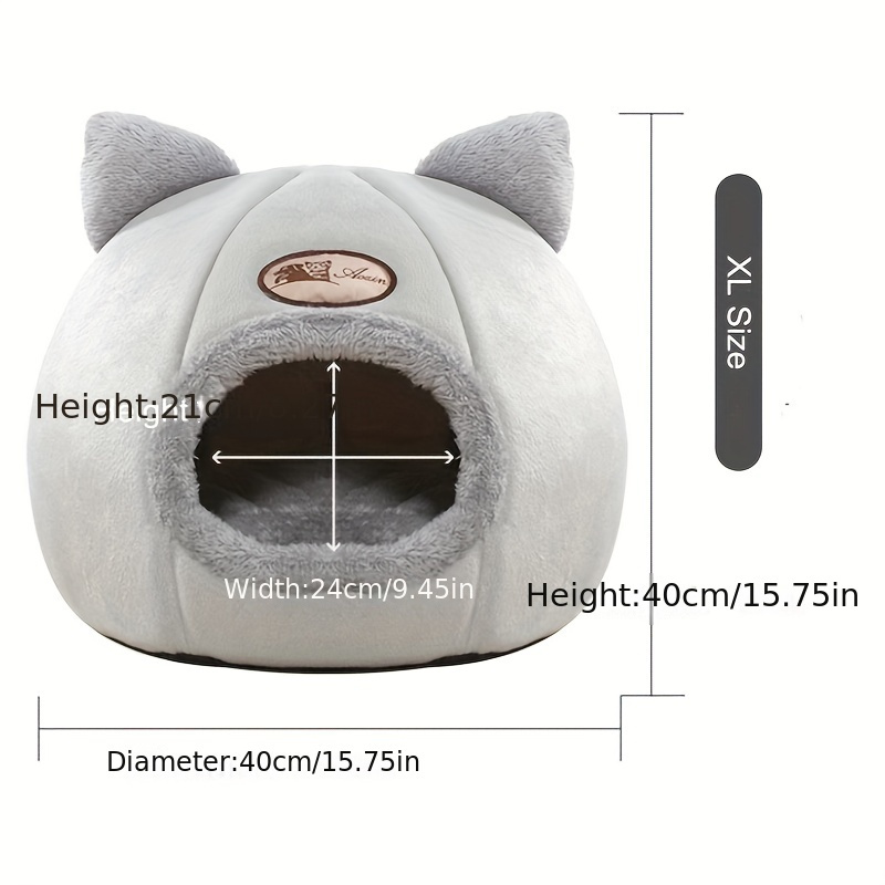 TEMU Comfortable Cat Cave Bed Cat House Cat Tent Pet Bed Pet Bed With Removable Custion Pillow