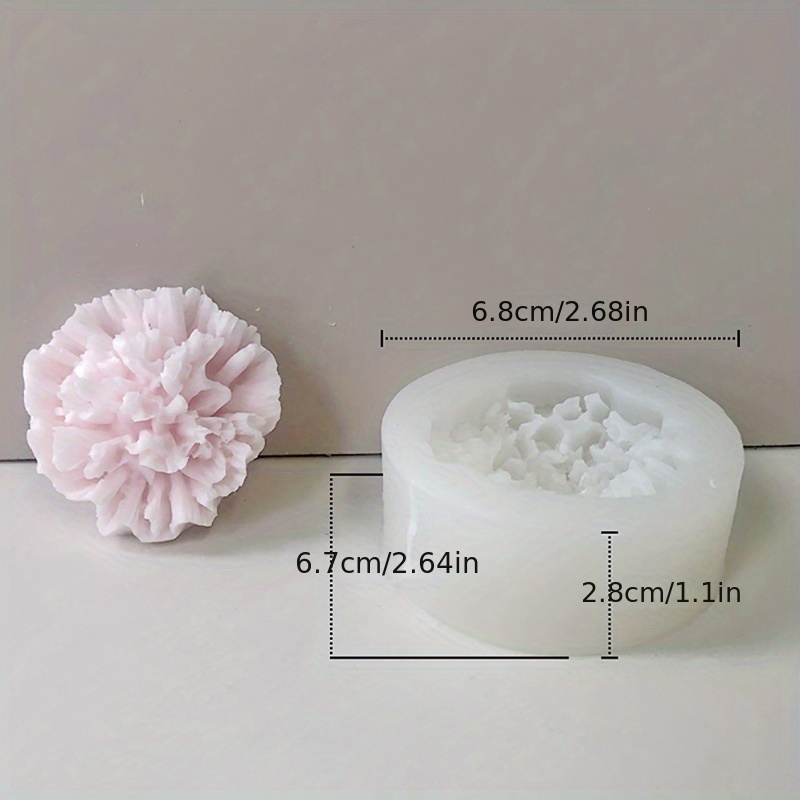 1pc Silicone Candle Mold, Modern Rose Design DIY Candle Mould For DIY