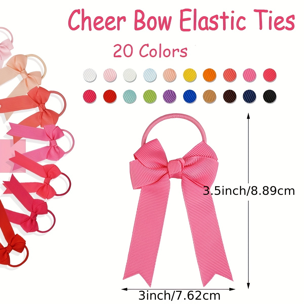 6 lazos para el pelo para niñas pequeñas, lindos accesorios para el  cabello, gomas para el pelo rosa, bandas de goma coloridas para el cabello,  accesorios para coletas para niñas Zefei Wu