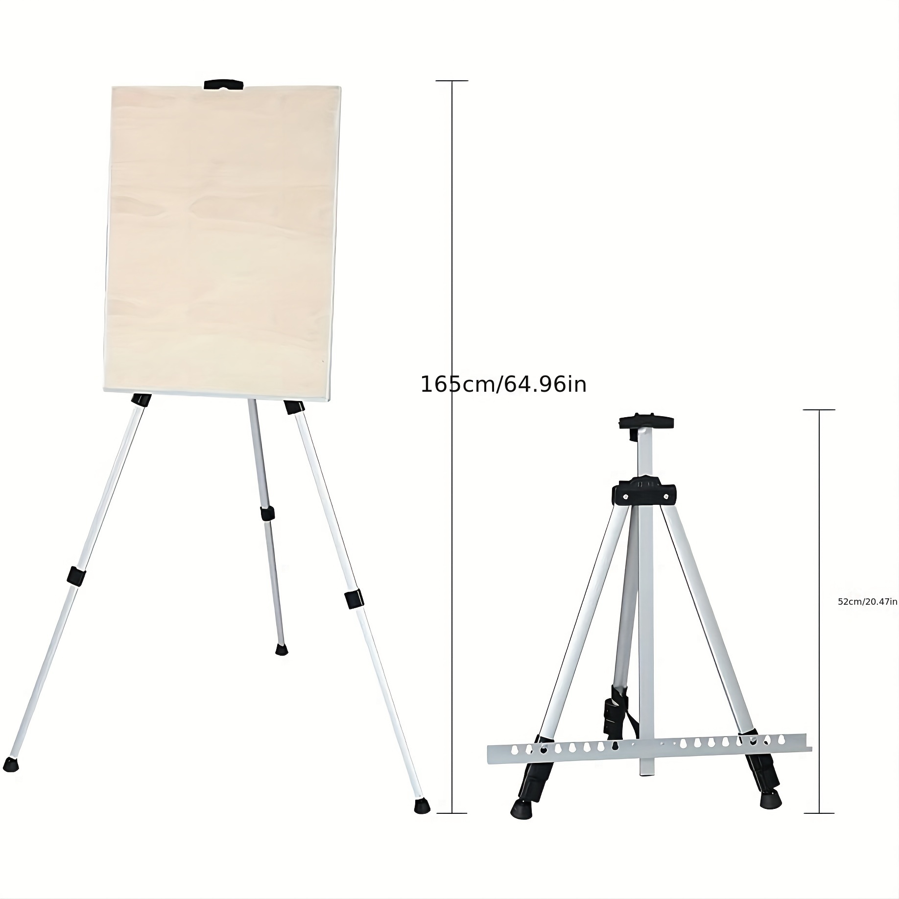 Easels for Painting Canvas, Aredy 66 Art Easel for Drawing, Portable  Painting Easel Stand, Metal Table Top Easel