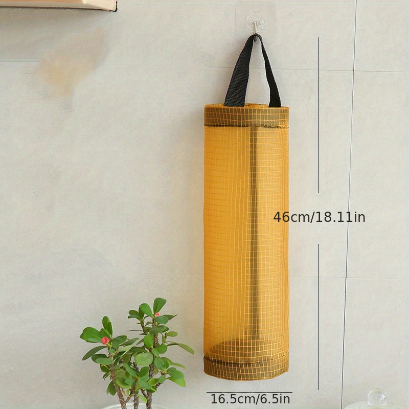 Plastic Bag Holder, Waterproof Linen Wall Hanging Grocery Bag Dispenser,  Garbage Bag Organizer - Temu