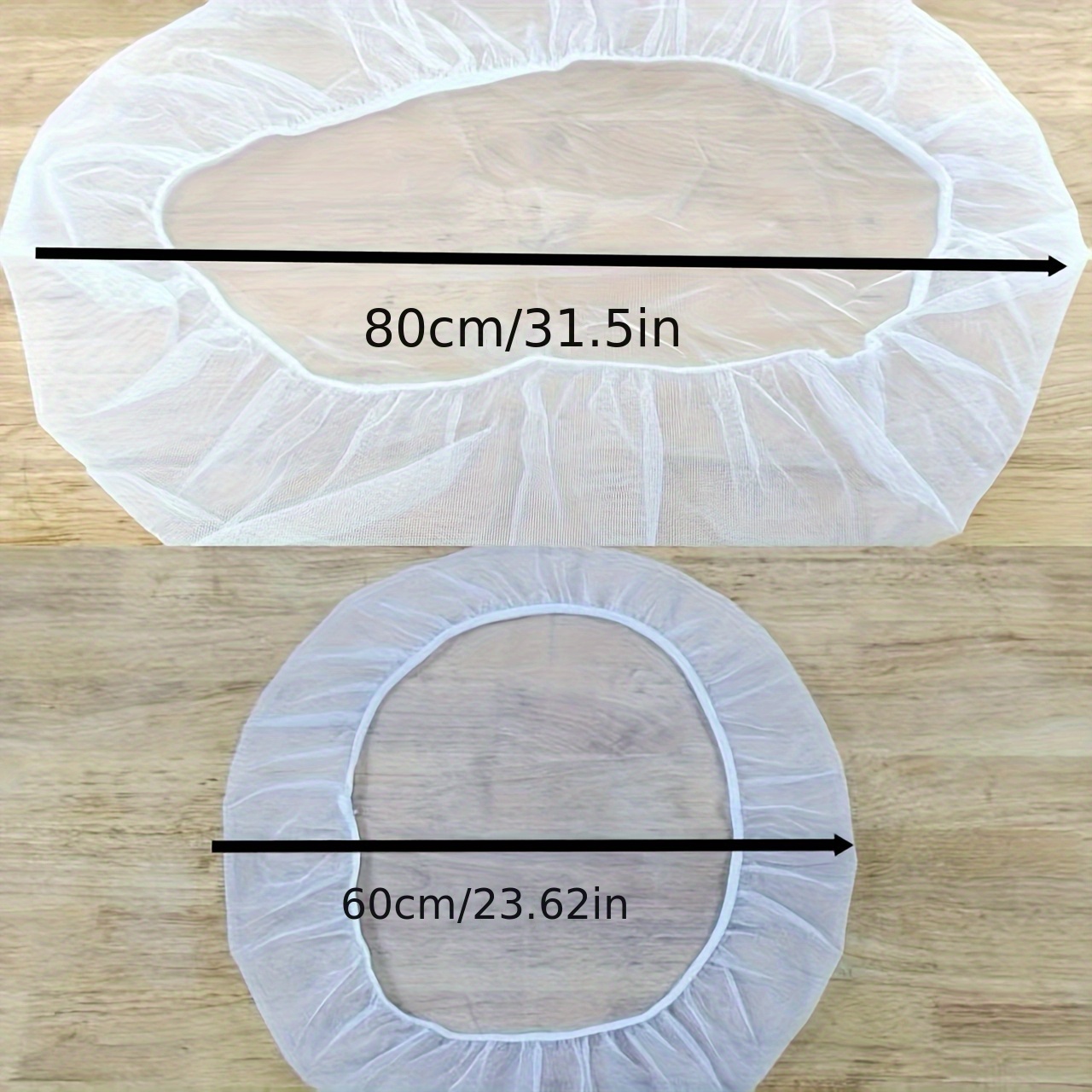 TEMU 2pcs Durable Polyester Mesh Cover For Outdoor Rain Barrels - White Insect & Leaf Protection Net, Fits Standard Barrel Shapes, Functional Design