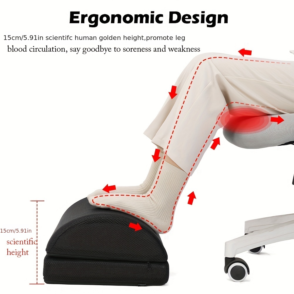 Ergonomic Memory Foam Foot Rest For Under Desk Relieve Back - Temu