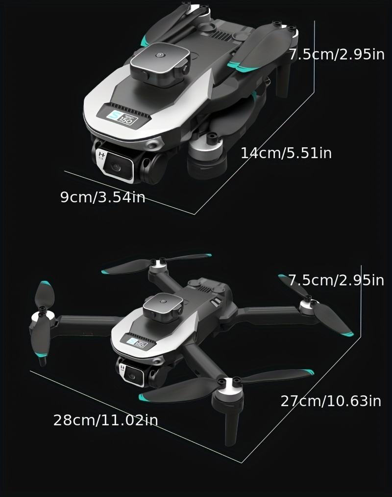 s150 rc drone brushless motor intelligent obstacle avoidance optical flow positioning dual high definition cameras foldable professional drone details 15