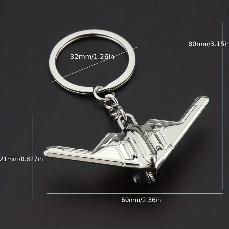 Plane Metal Keychain