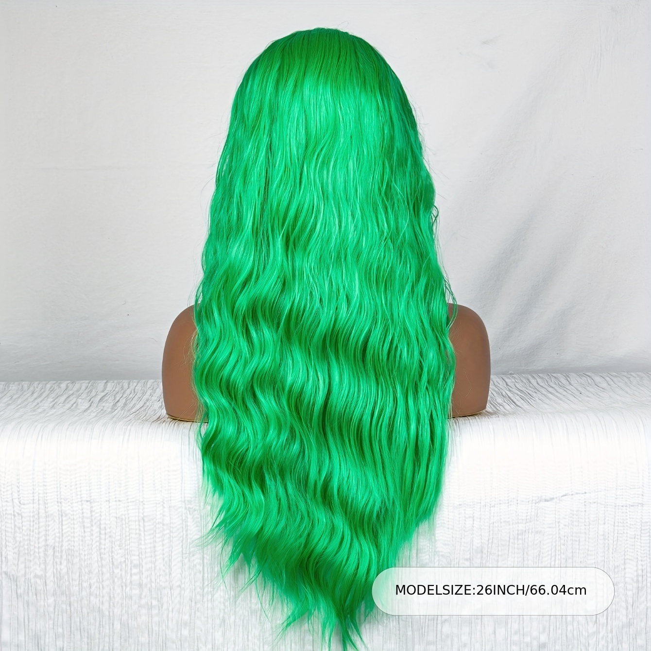 Bright Green Long Body Wave Hair Wigs 13 3 Lace Front Wigs Temu