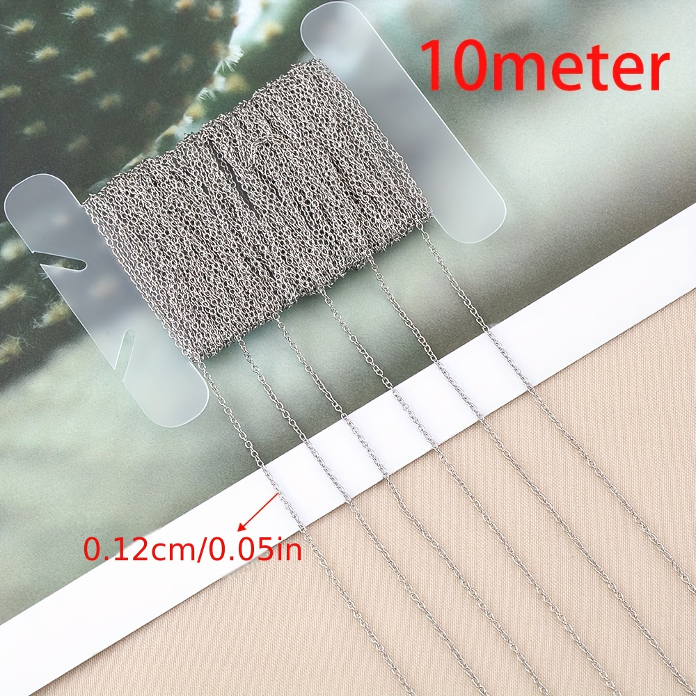 Image of 10 Meters Stainless Steel Basic Fine Chain Round O Shape Cross Chain All Kinds Of Bracelets Necklaces Jewelry Making Supplies