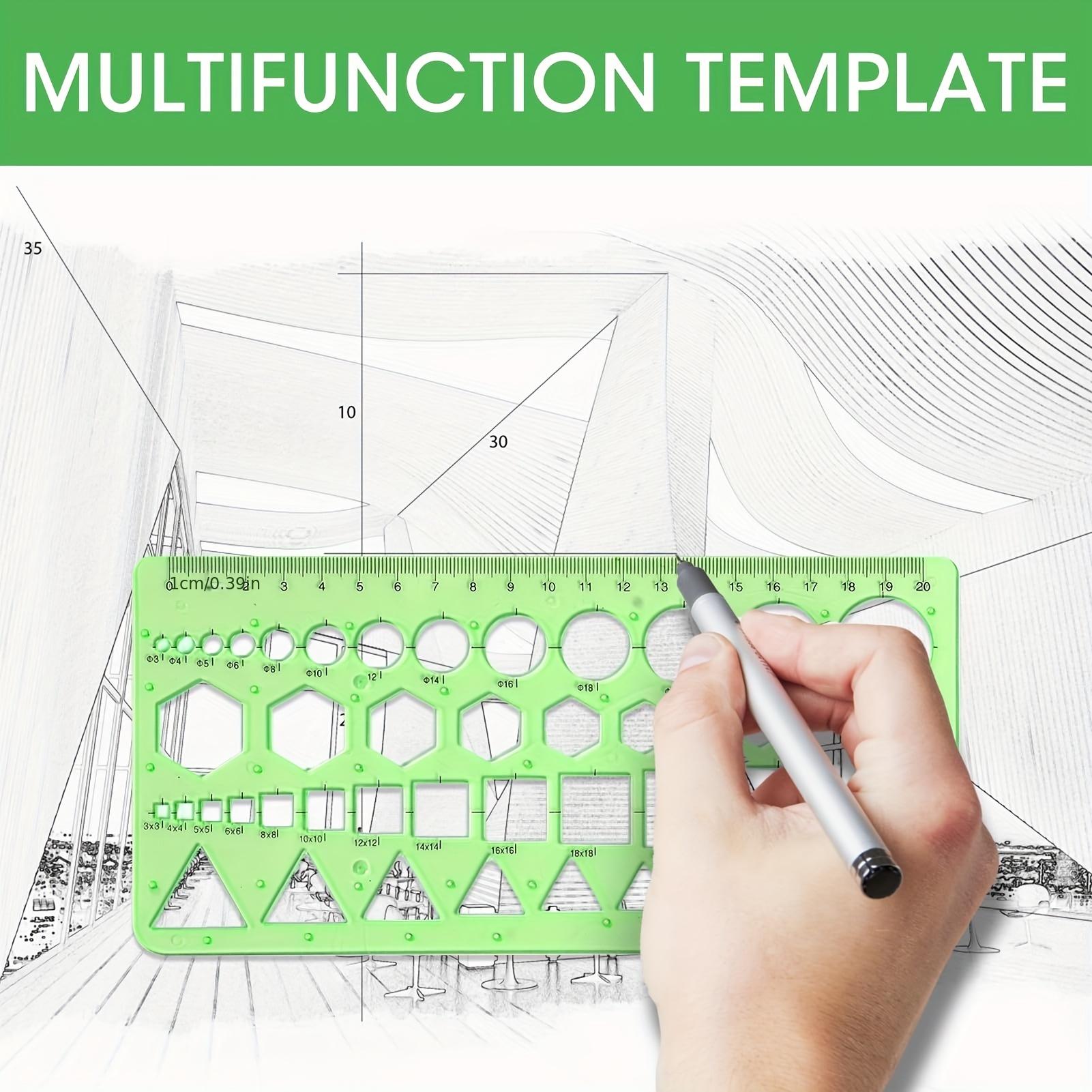 Cutout Geometry Drawing Templates: Drawing Templates And - Temu