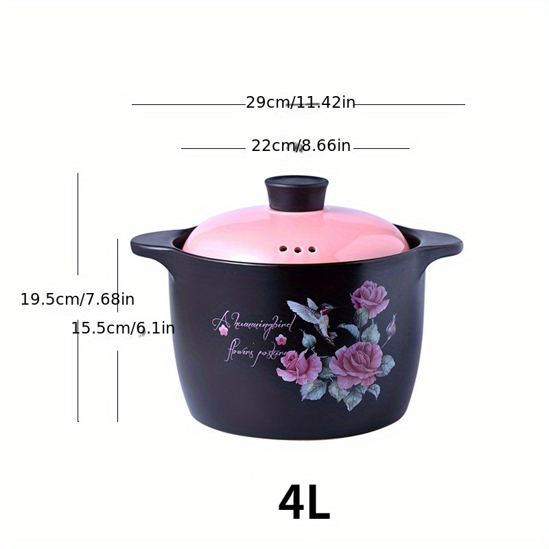 Color King Ceramic Stock Pot 4L