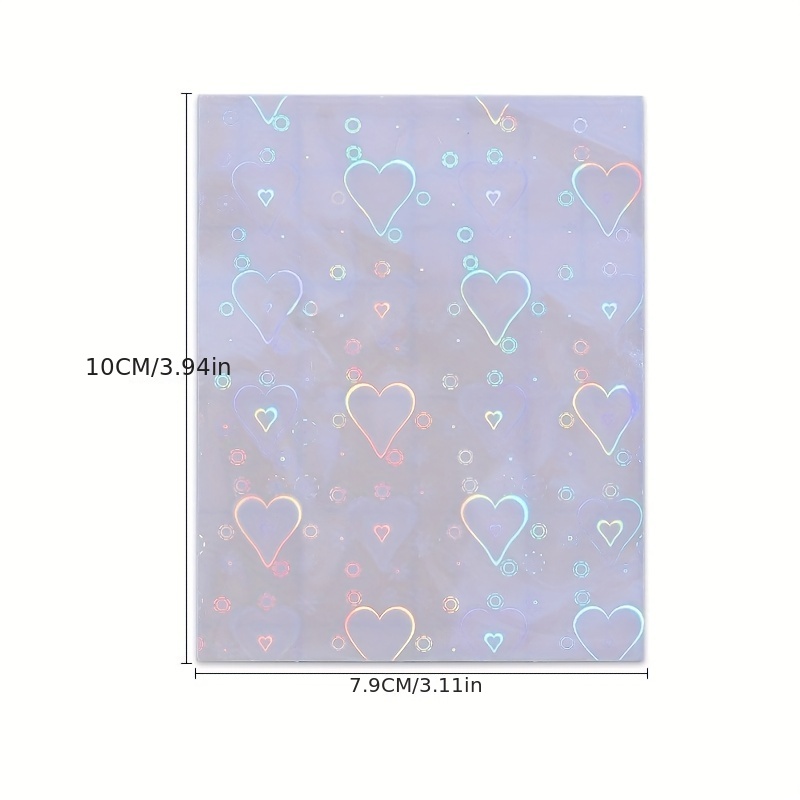 Aurora Holographic Heart Nail Art Stickers - Valentine's Day Nail