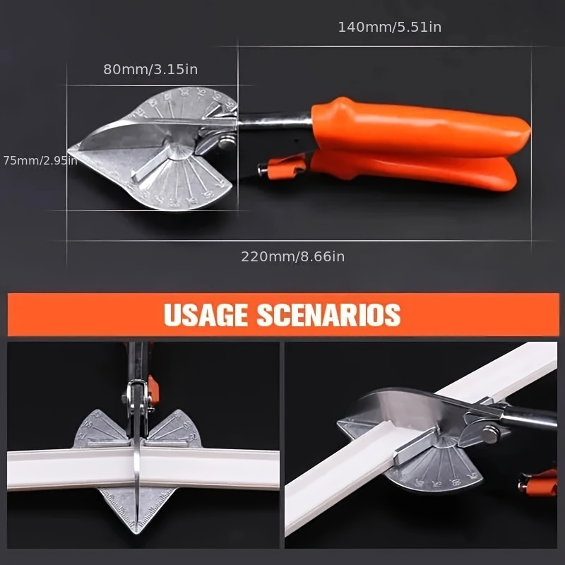 Ciseaux à onglet multi-angle réglable de 45 à 135 degrés