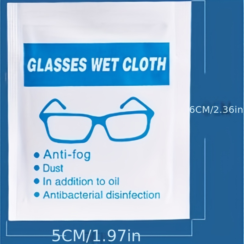 25pcs Eyeglasses Cleaning Wipes Glasses Pre-moistened Antifog Lens